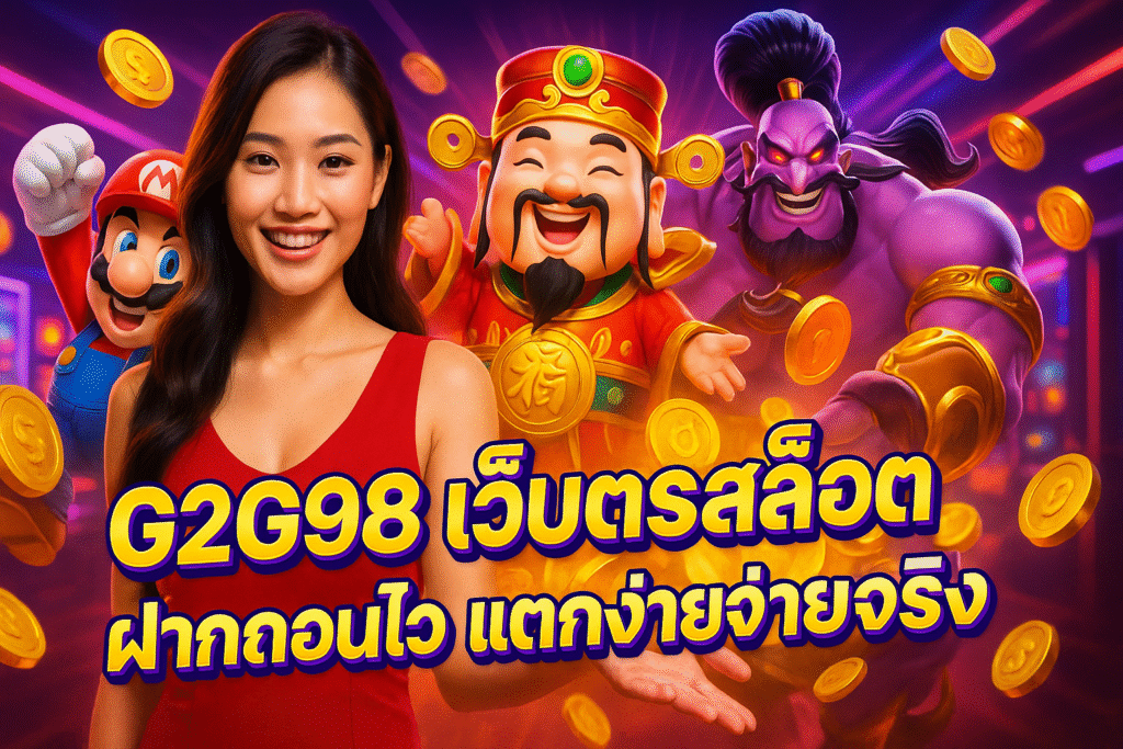 G2G998 เว็บตรงสล็อต ฝากถอนไว แตกง่ายจ่ายจริง