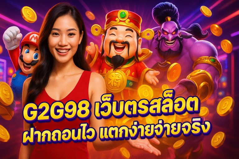 G2G998 เว็บตรงสล็อต ฝากถอนไว แตกง่ายจ่ายจริง